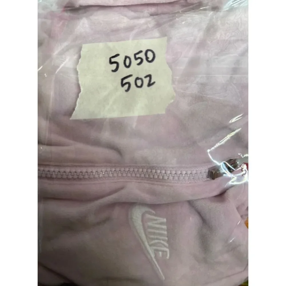 Nike Pink Velour Full Zip Up Activewear Hoodie Girls XS/4 5050